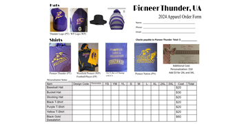 2024 Apparel Order Form